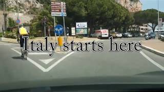 Driving from Menton (France) to Italy