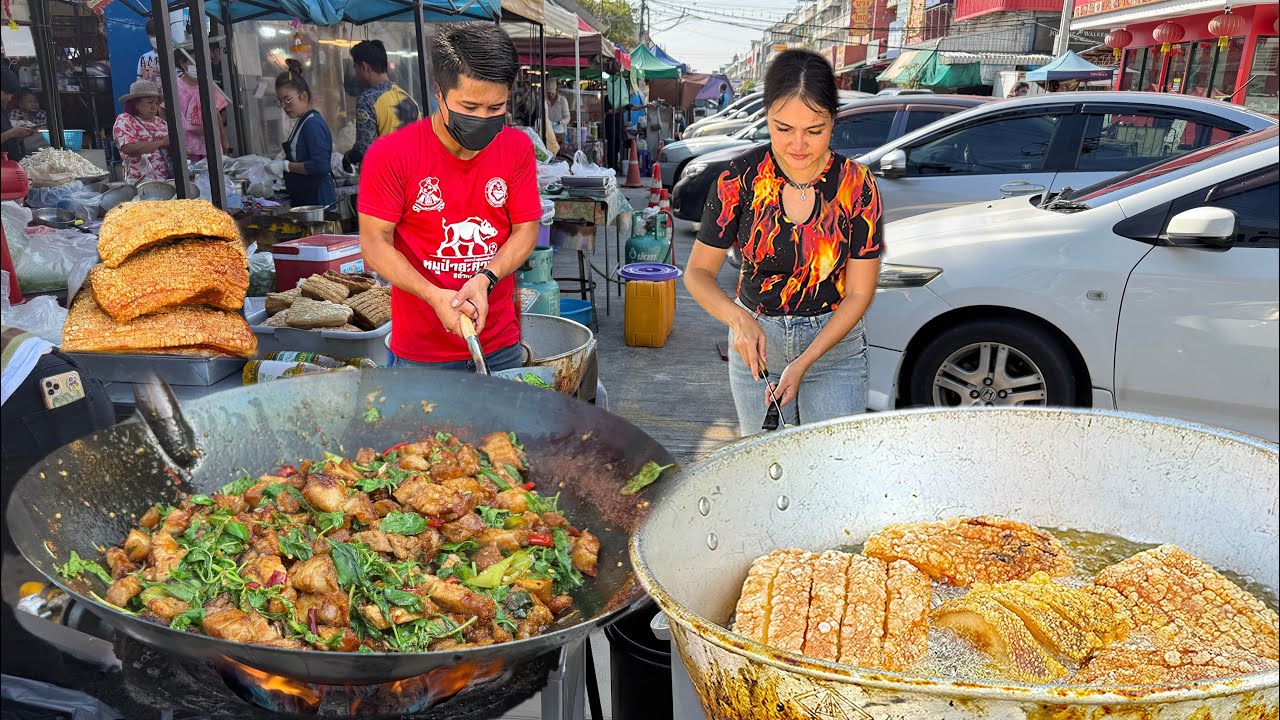 Lots of Customers! A Variety of Thai Basil Meat Stir-Fried in Bangkok | Street Food