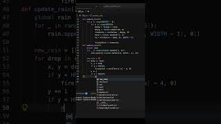 Fire in Terminal 🔥 Suddenly Stopped by Heavy Rain 🌧️ #coding #python #terminal #programming #ai