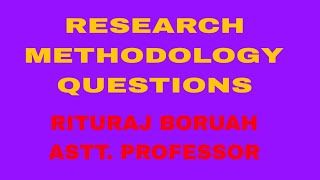 FAQs ON RESEARCH METHODOLOGY