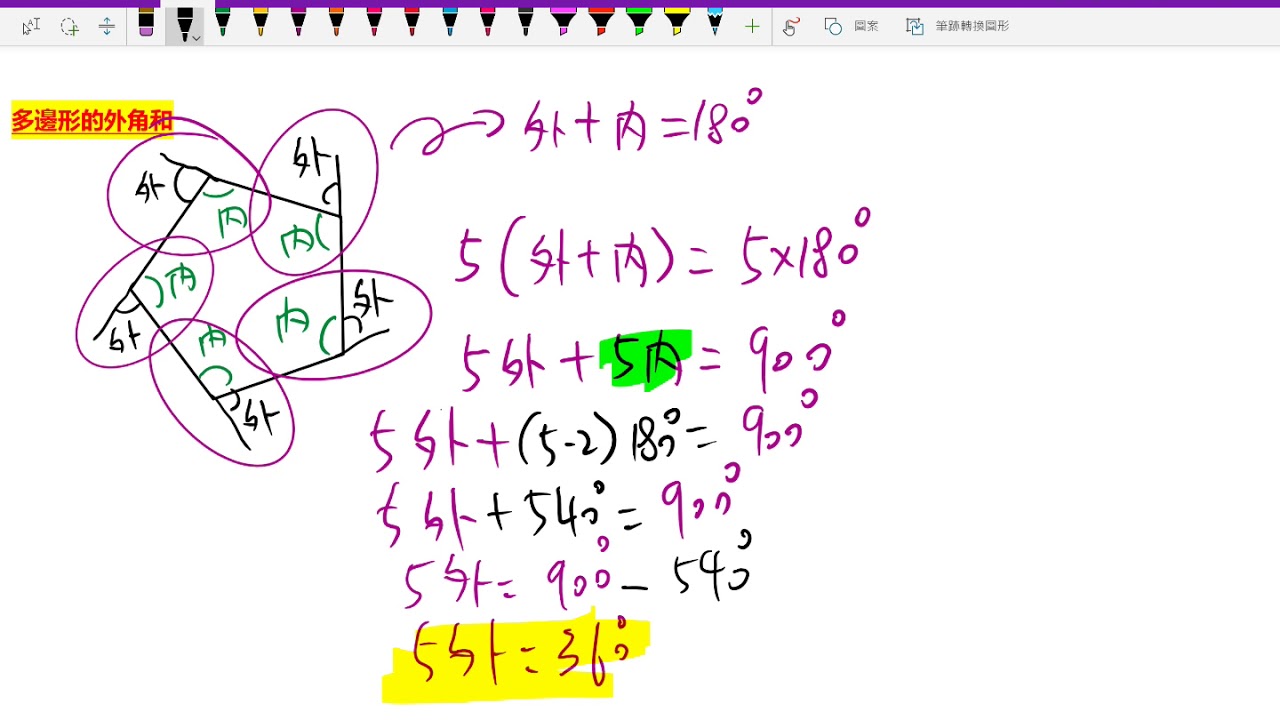8·2【多邊形外角和證明】【中二數學】