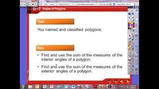 6-1 video lesson Angles of Polygons