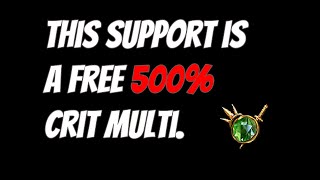 The most BROKEN Support Gem in Path of Exile (Free 500% Crit Multi)