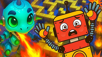 🚨 Trapped in the Robot Dragon’s Maze! | Epic Rusty Adventure for Kids