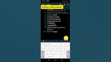 Python turtle code ｜ Beautiful design using python pydroid 3 app ｜ python tutorial #windows #coding