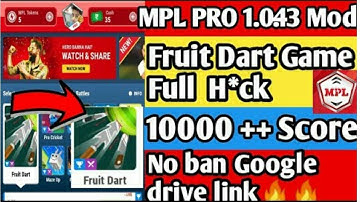 MPL MOD TODAY FRUIT DART LATEST TRICK || Game H@CK Live Proof | Unlimited Trick