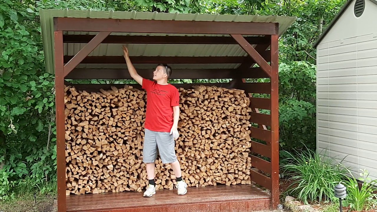How to build a firewood shed - YouTube