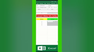 111#Excel Tips I Convert Meter into Inches in Excel I #short