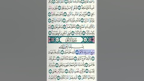 سورة الأعلى ١ - ٦