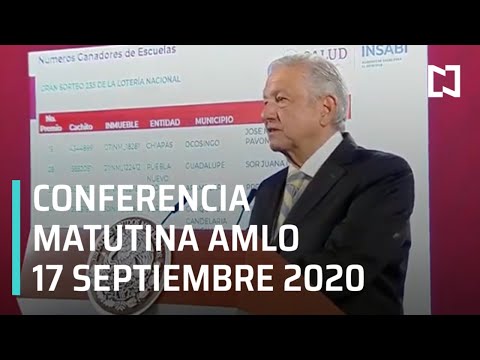 Conferencia matutina AMLO / 17 de septiembre 2020