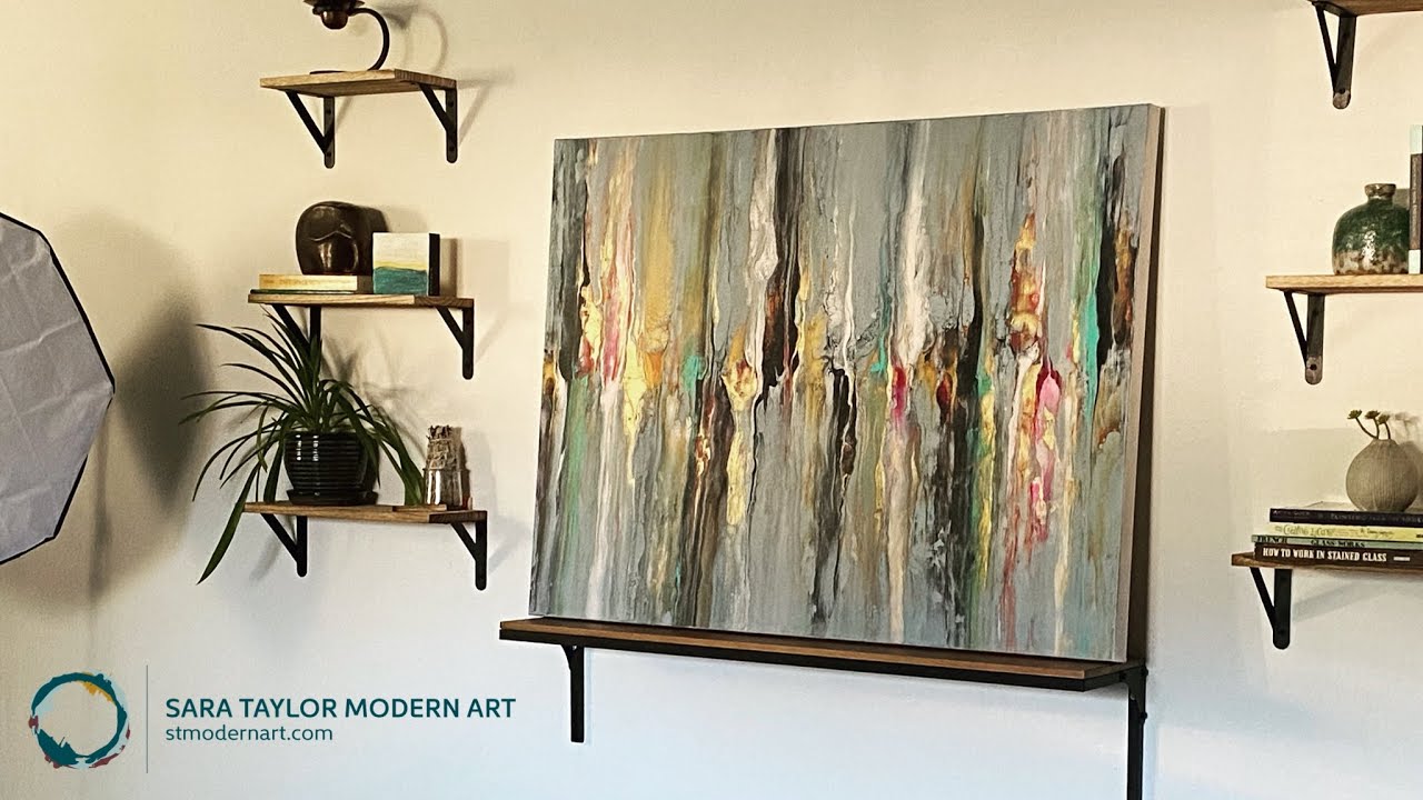 “Venetian” Beautiful abstract painting using fluid art paints! FULL Process.