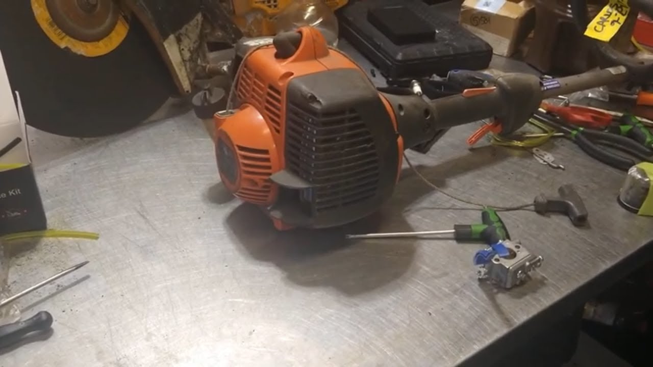 husqvarna 128ld trimmer recoil pawl wont pull rope wont retract YouTube