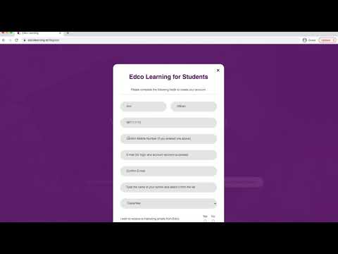 How to register for a student account on EdcoLearning.ie