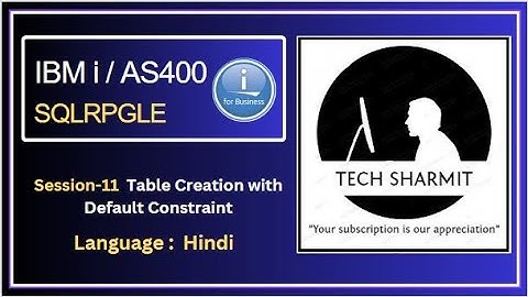 default constraint in db2  | sqlrpgle in as400 |  sqlrpgle in ibmi | sqlrpgle | ibmi  training |