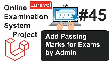 Online Examination System #45 - Add Passing Marks for Exams by Admin in Laravel in Hindi