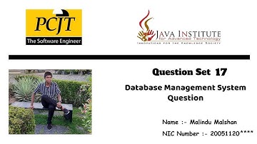Data Base Task 17 | Create a Normalized ER Diagram | 1st Year | Java Institute | Malindu Malshan