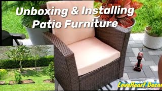 4piece Patio Furniture Set Installation
