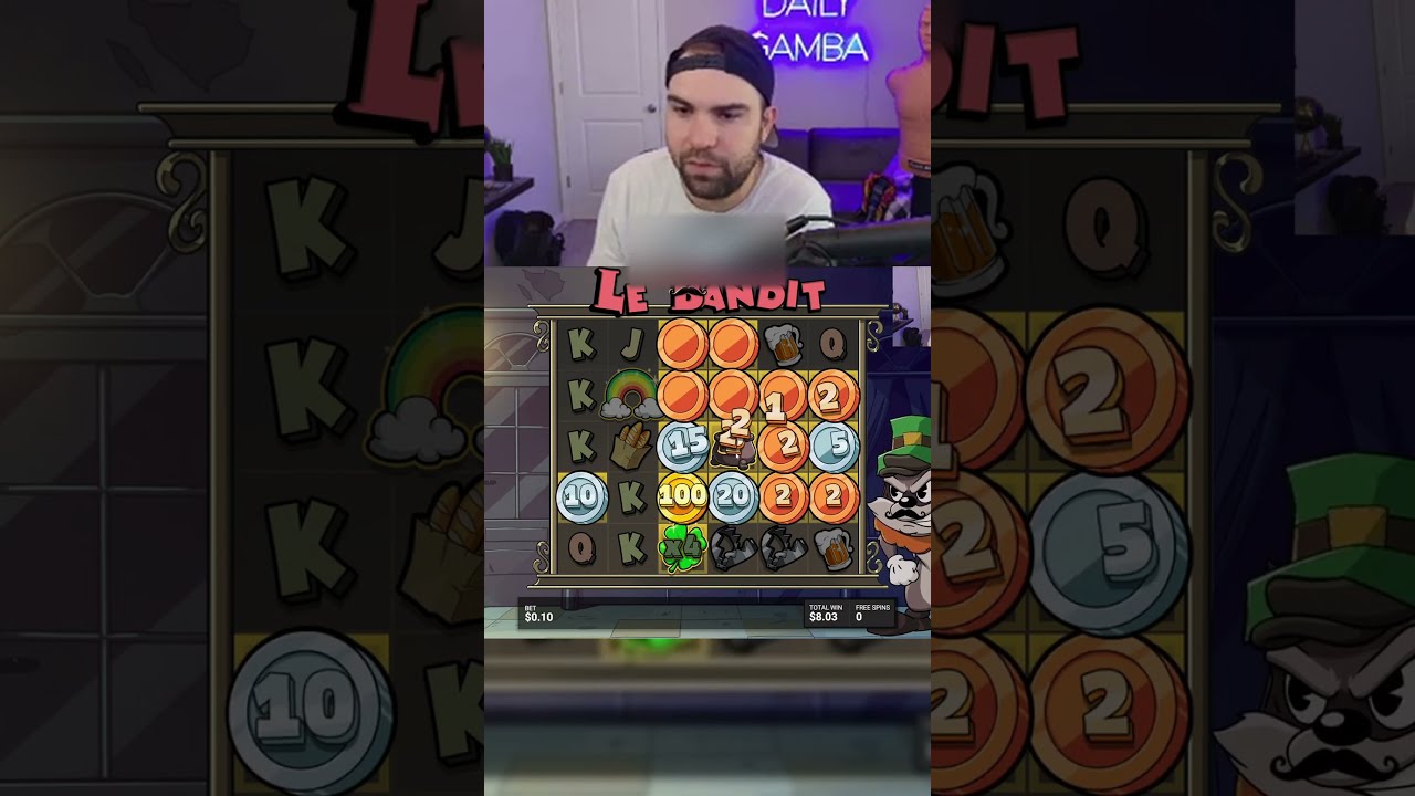 slot game banner HE GOT A MAX WIN ON LE BANDIT!