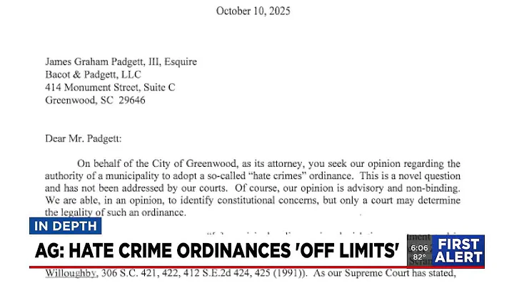 AG says local hate crime rules ‘off limits’ as Spartanburg adopts ordinance
