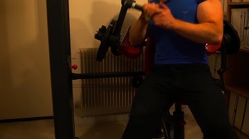 Michael Gundill, reverse curls on biceps machine