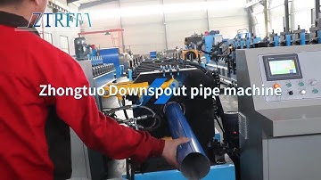 100mm Round Downspout Pipe Roll Forming Machine | Zhongtuo Downpipe and Gutter Forming Machine