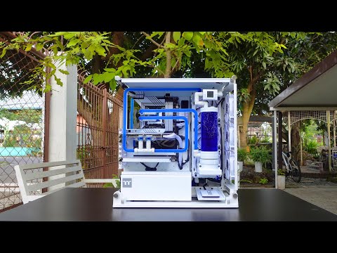 Custom Pc Build #145 " Blue " Intel gaming pc on a Thermaltake P3 Pro for Dj Mampusti.