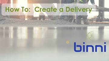 binni Concrete:  How to Create a Delivery