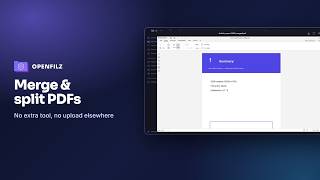 Merge & split PDFs | OpenFilz
