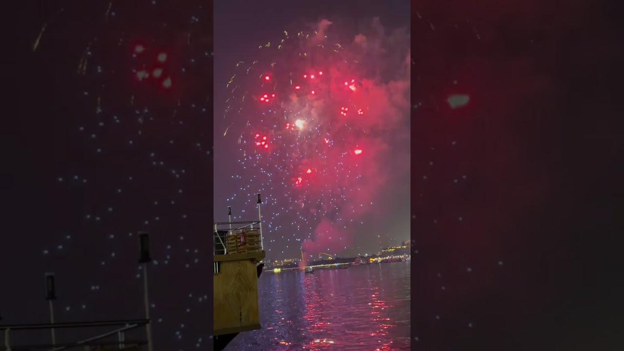Night view on Abra Deira Dubai 