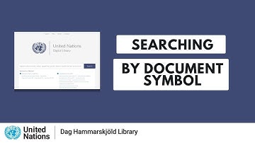 Searching the UN Digital Library by document symbol