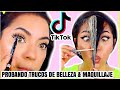 PROBANDO TRUCOS DE BELLEZA Y MAQUILLAJE DE TIKTOK 2020 (FUNCIONAN?)♥BeautybyNena