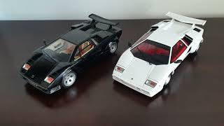 1/18 Burago Lamborghini Countach vs 1/18 Kysho Lamborghini Countach