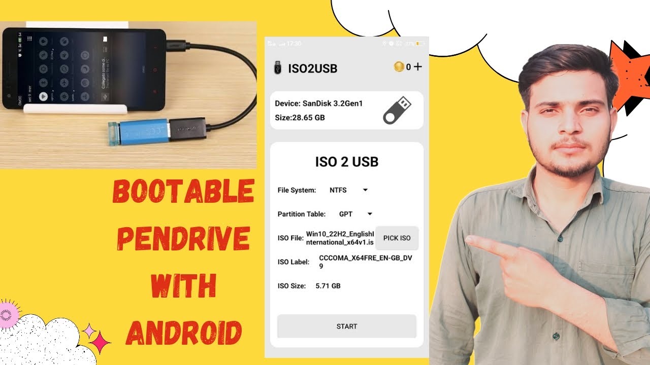 Bootable Android ISO to USB using Android