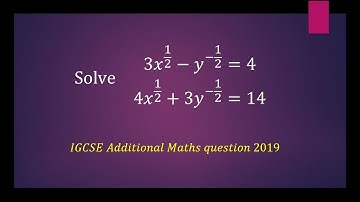 How to solve simultaneous equations using a substitution (IGCSE Additional maths 2019)