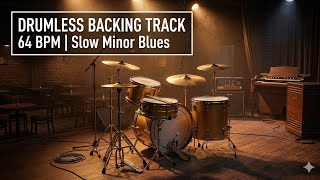 Slow Blues Backing Track Drumless - C minor (Cm) 64 BPM 