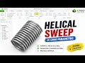 #12 Helical sweep command Creo paramatric part module #creoparametric #engineering 