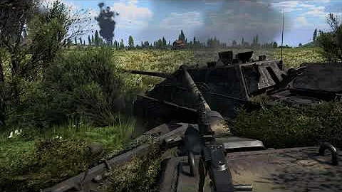 War Thunder King Tiger tank sim, no HUD