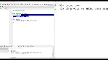 Dev c++ Xây dựng hàm căn bản - Phân biệt hàm dùng void vs hàm không dùng void