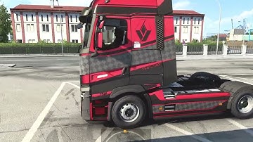 Euro Truck Simulator 2 Renault T Animated Window Sticker