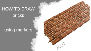 How to draw a brick wall with markers. Tips and tricks included.