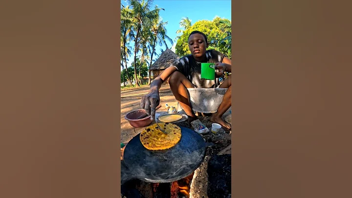 African village life mum #cooking soft layered Chapati #shortsfeed #villagelife #africanvillagelife