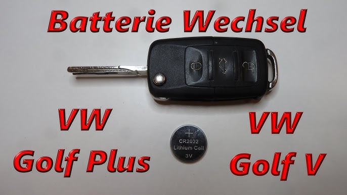 Golf 5 Schlüssel Batterie wechseln, Golf 5 key change battery, VitjaWolf, Tutorial, HD