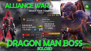 Marvel Contest of Champions - Alliance War Boss Dragon Man Soloed by Guillotine 2099