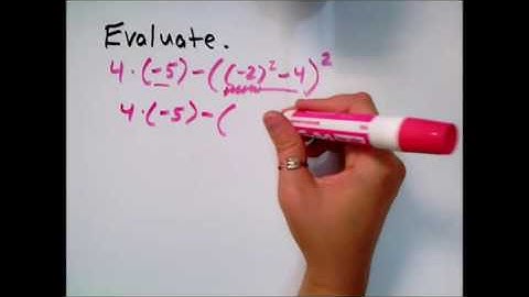 Order of operations with integers and exponents