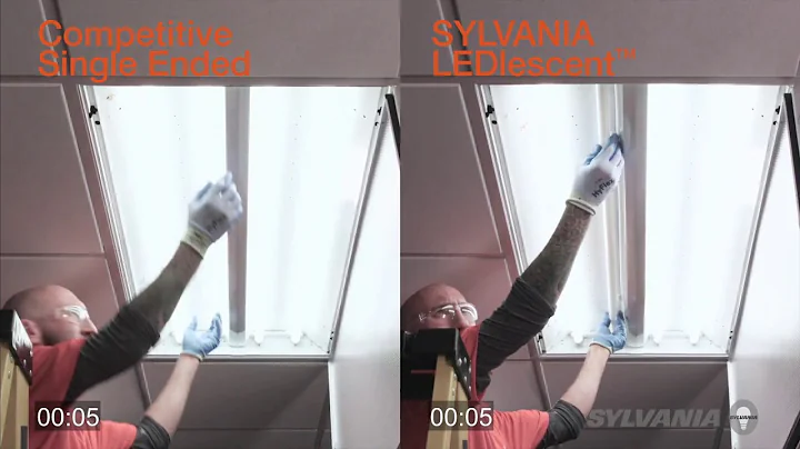 SYLVANIA LEDlescent Ballast-Free LED Tubes - Installation Comparison - Double ended vs. Single ended
