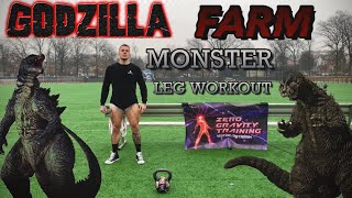 “GODZILLA FARM” - High Volume LEG WORKOUT w Kettlebell (sets/reps in description) workout godzilla