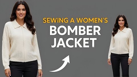 Easy Women’s Bomber Jacket Sewing Tutorial | No Pattern ✂️ Beginner Friendly✅️