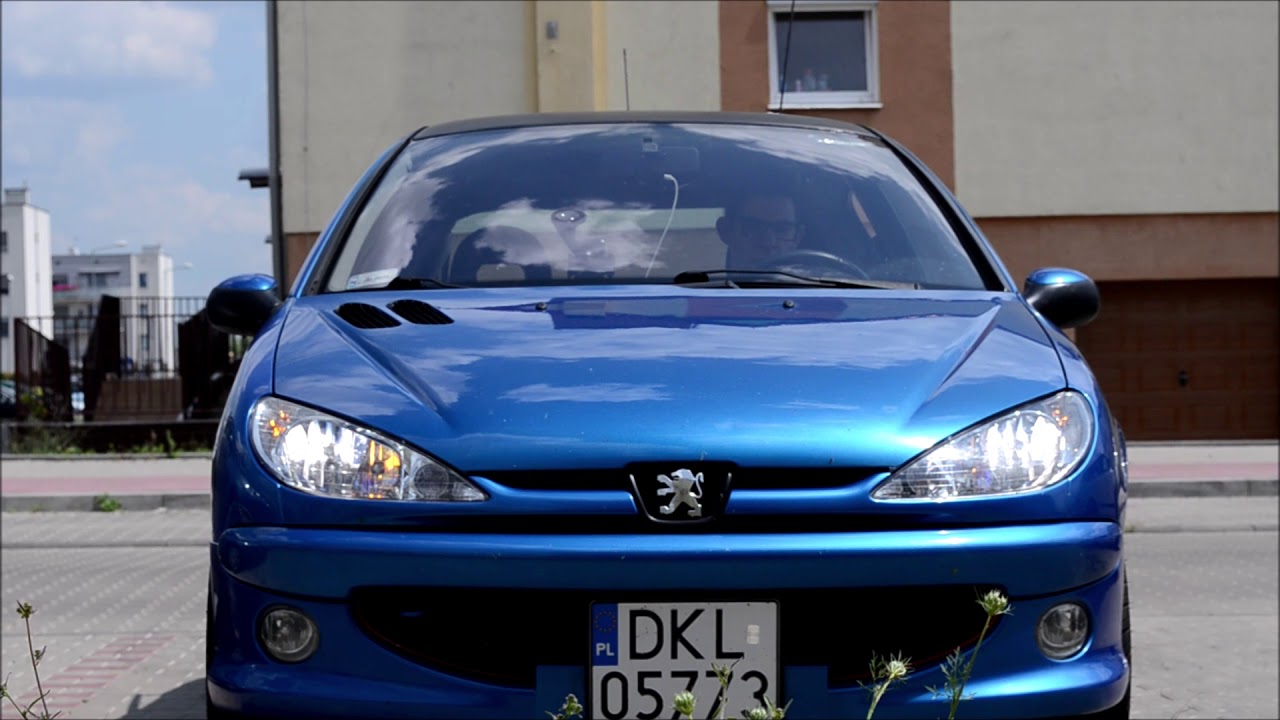 Światła do jazdy dziennej z długich Peugeot 206 YouTube