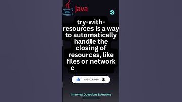 What is try-with-resources in Java ? Java Interview Questions #java #shorts #javaprogramming #coding