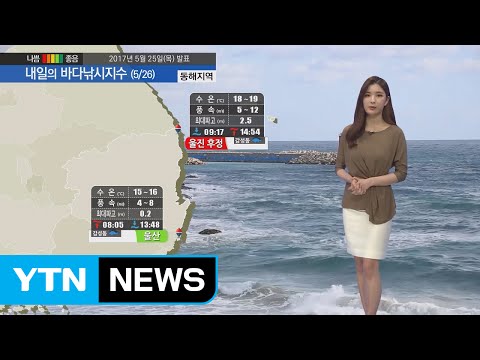 [내일의 바다낚시지수] 5월 26일 슈퍼문 영향 해수면 빠르게 차올라 갯바위 낚시 시 주의 / YTN